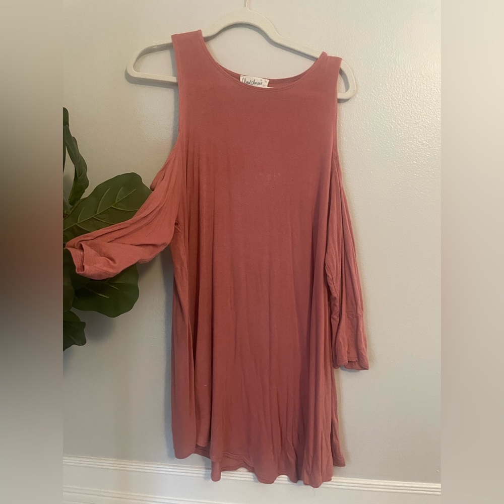 Long open shoulder shirt